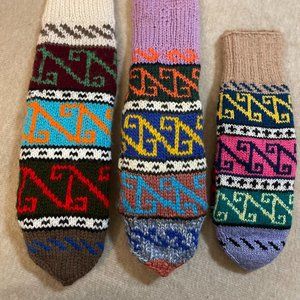 HAND KNITTED SOCKS Christmas Gift For Loved Ones Warm Soft Hand-Made Super Cool